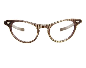 Vintage Retro Illusion Cat Eye Glasses Eyeglasses Frame 1950s Art Craft