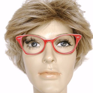 Vintage 50s Red B&L Ray Ban Cat Eye Glasses Sunglasses Eyewear Frames image 8