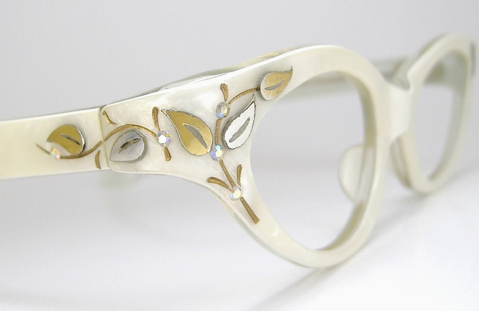 Womens French Mother of Pearl Look Eyeglasses Frame Etsy