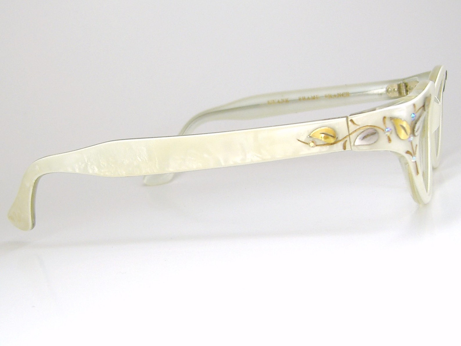 Womens French Mother of Pearl Look Eyeglasses Frame Etsy