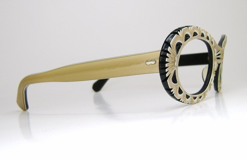 Vintage 60s Funky Cat Eye Eyeglasses Frame Etsy