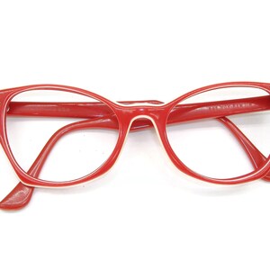 Vintage 50s Red B&L Ray Ban Cat Eye Glasses Sunglasses Eyewear Frames image 6