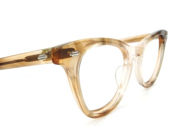Vintage Marbled Cat eye Glasses Eyeglasses or Sunglasses Frame