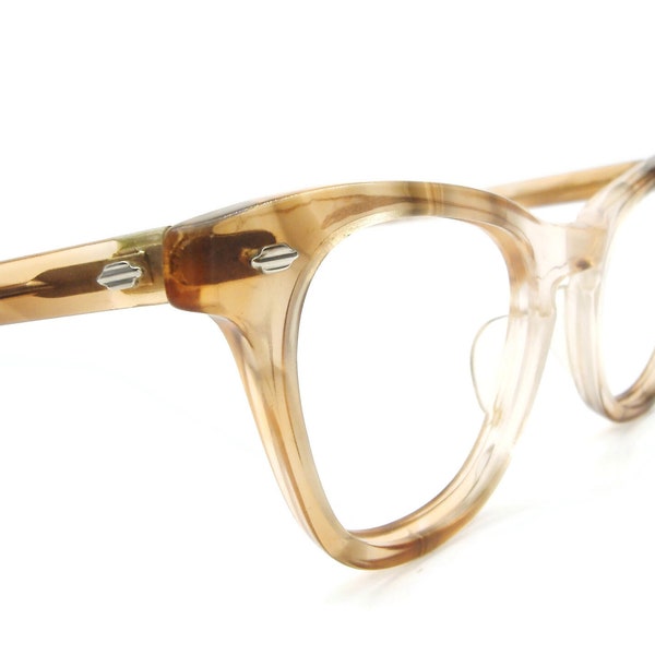 Vintage Marbled Cat eye Glasses Eyeglasses or Sunglasses Frame