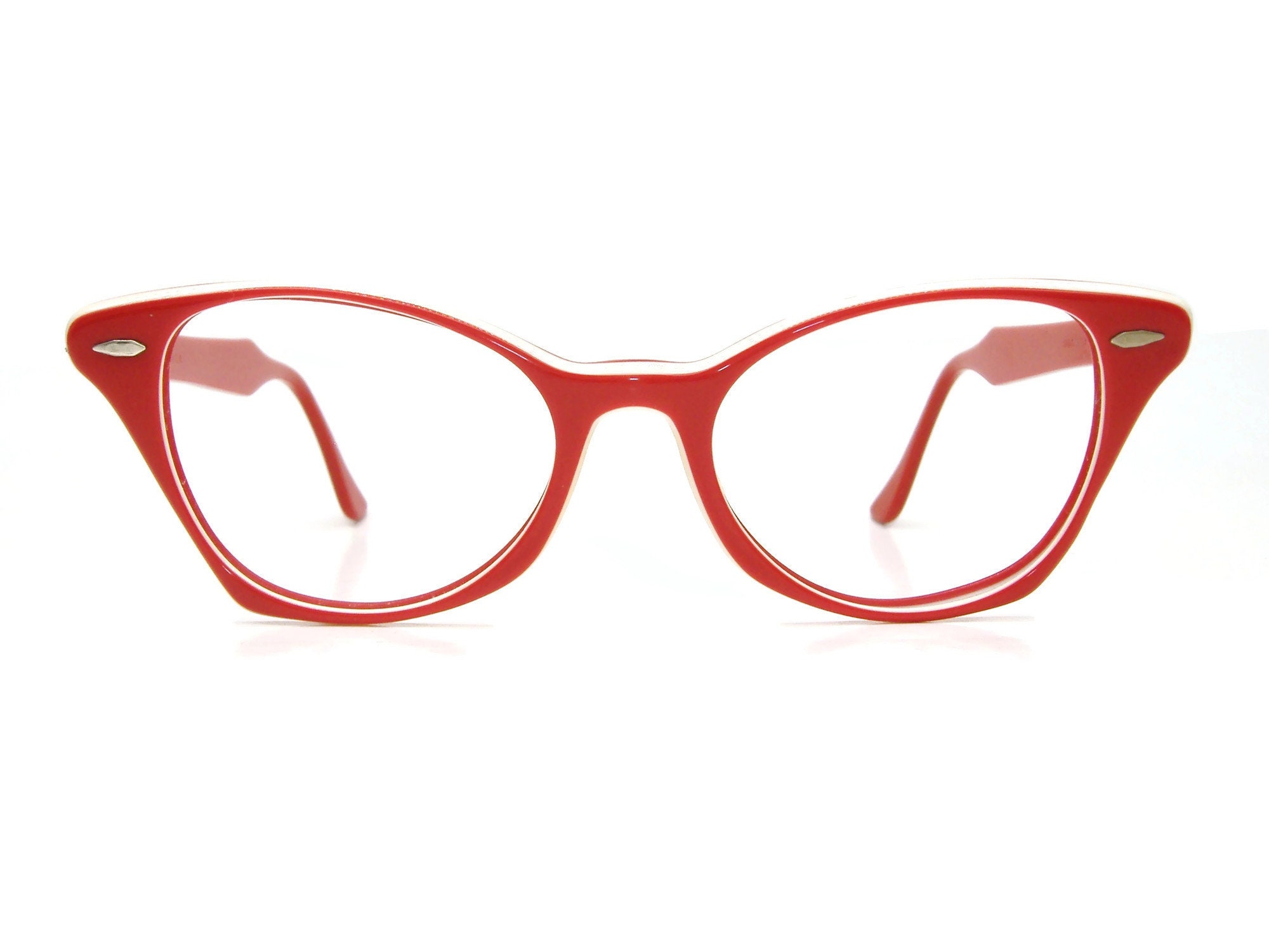 Vintage 50s Red B&L Ray Ban Cat Eye Glasses Sunglasses Eyewear - Etsy