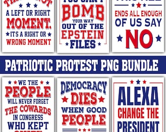 反トランプ抗議SVGバンドル、ノーキングポスターSVG、抵抗して民主主義を守る印刷物、政治活動サインSVG即時ダウンロード