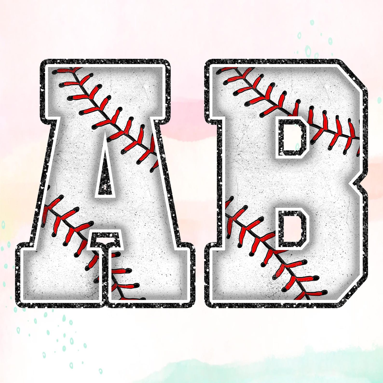 Baseball Stitch Alphabet PNG, Varsity Letters Digital Font, Sports ...