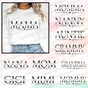 Custom Mom We Love You Svg, Happy Mother&#39;s Day Svg, Birthday Gift for Mom, Mom Svg, Mother&#39;s Day Tile, Mom Svg Png Pdf, Mom Gift Svg