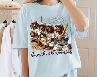 Funny Dachshund Baseball PNG, Weenie Dog Mom Shirt Design, Doxie Mama PNG, Cute Puppy Baseball Sublimation File