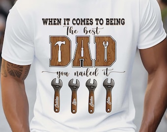 Custom Dad Wrench Png, Father&#39;s Day Gift from Kids, Best Dad Ever PNG, Hand and Wrenches Clipart, Personalized Tool Dad Sublimation