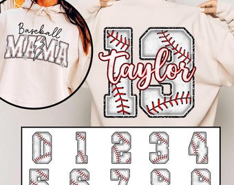 Personalized Baseball Mom PNG, Custom Name and Number Png, Gameday Png, Custom Baseball Png, Customized baseball, Baseball sublimation