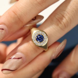 Cornflower Blue Sapphire Ring, 18k Solid Gold Ring, Unique Engagement Ring, Women Sapphire Ring, Elegant Ring, Gift For Her, Women Jewelry