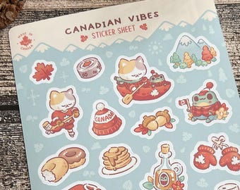 Canadian Vibes Kiss Cut Sticker Sheet