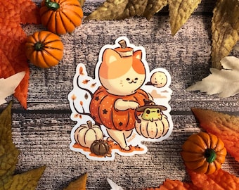 Pumpkin Buddies Halloween Vinyl Sticker