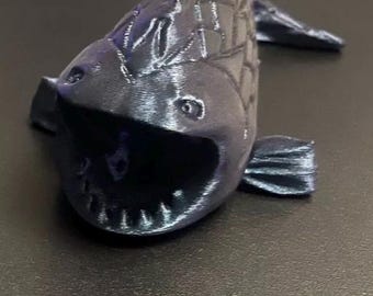 Bloop Sea Creature - Flexible 3D Printed Sea Creature Fidget Toy - Bloop from The Deep Blue Sea