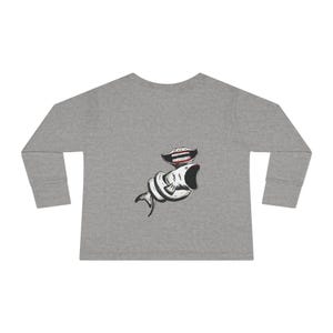 Sea Creature Toddler Long Sleeve Tee - Bloop vs El Gran Maja Hoodie, Undersea Adventure Kids Shirt, Ocean Lore Child Top, Fantasy