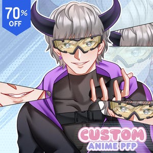 Custom PFP, PFP Anime Original Character For Profile Picture, Vtuber, Custom Drawing Anime Commission, Social Media, Anime Couple, Twitch