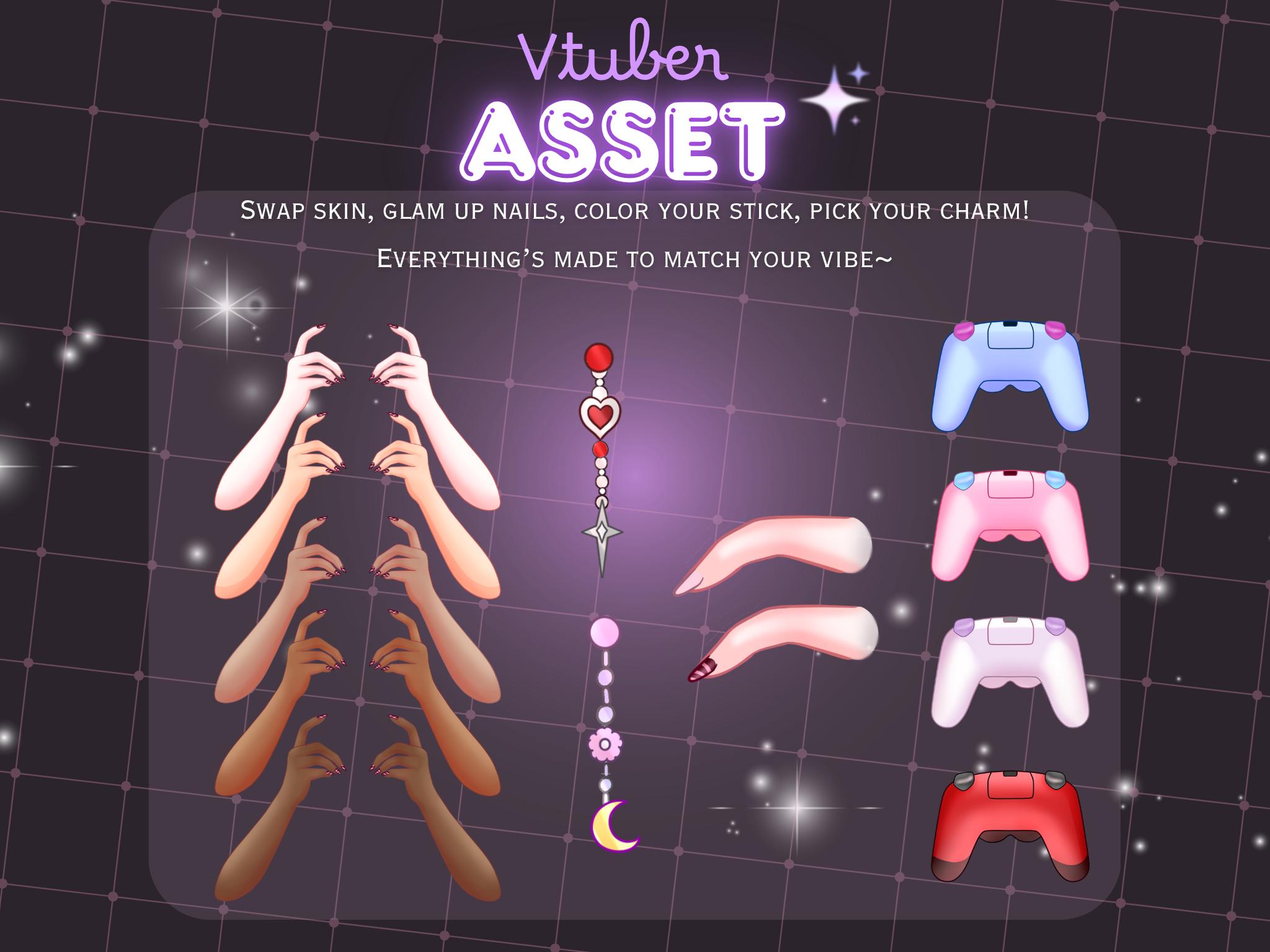 Vtuber Asset | Gaming Hand Rigged | Holding Controller Pose | Vtuber ...