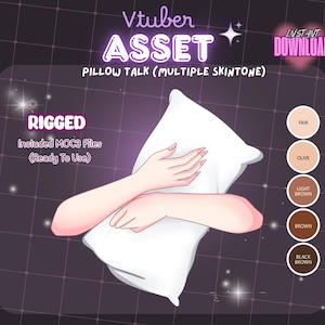 VTuber Asset | Animated Hug Pillow Hand | Vtuber Holding Item | Rigged Hug Pose Hand for VTubers