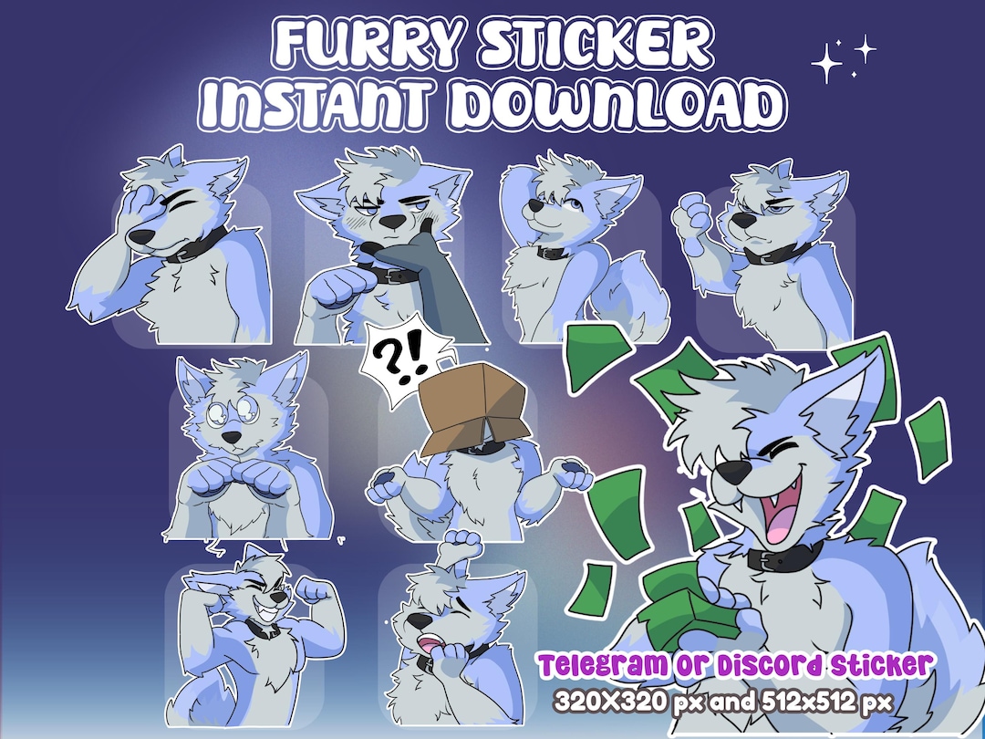 Telegram Stickers - Custom Stickers Furry for Telegram, Furry Emotes ...