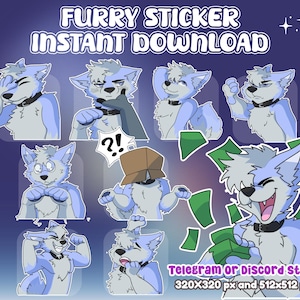 telegram stickers - Custom Stickers Furry for Telegram, furry emotes, digital stickers fursona, Telegram Digital Sticker, Discord Stickers