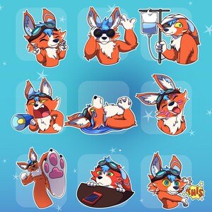 Custom Drawing Furry Character, Furry Stickers, Furry Digital Stickers, Fursona, Anthro, Furry Telegram Stickers, Furry Discord Stickers, Custom Furry Stickers, Furry Commission, furry art,  furry emotes digital stickers fursona, Furry Emotes