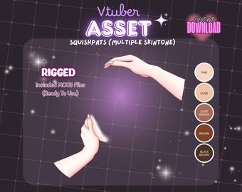 VTuber Asset | Pat Pat Hand | Cute Animated Pat Pose | Vtuber Rigged Hand Asset | Stream Interaction Item