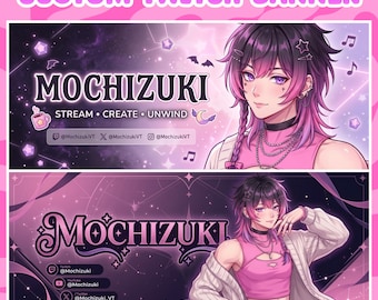 Custom Twitch Banner | VTuber Stream Graphics | Discord & YouTube Banner