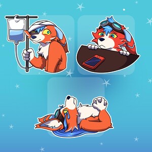 Custom Drawing Furry Character, Furry Stickers, Furry Digital Stickers, Fursona, Anthro, Furry Telegram Stickers, Furry Discord Stickers, Custom Furry Stickers, Furry Commission, furry art,  furry emotes digital stickers fursona, Furry Emotes
