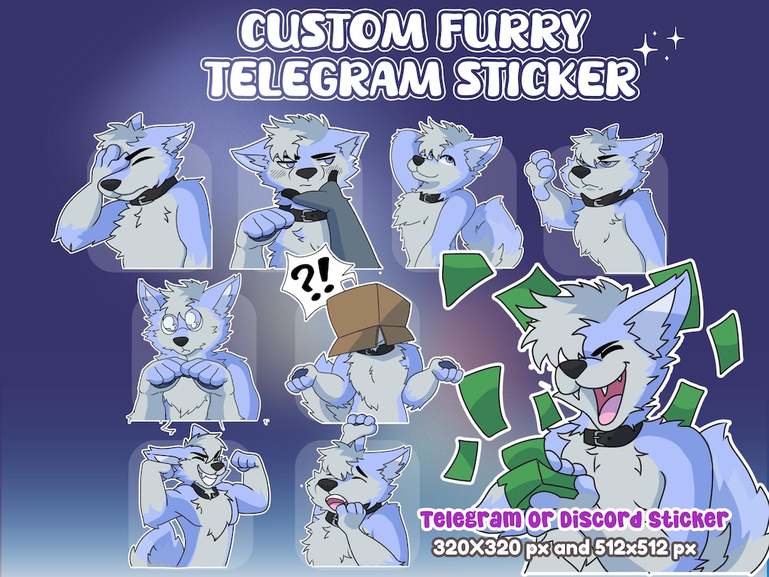 Telegram Emotes Telegram Stickers - Custom Stickers Furry for Telegram, Furry Emotes ...