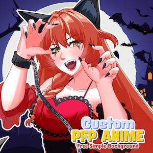 CUSTOM PFP, Pfp Anime, Custom profile picture, Anime Pfp, Anime character, Art commission, Pfp for Vtuber, Pfp For twitch, Vtuber profile