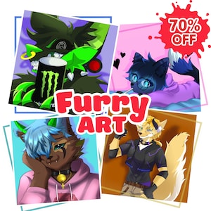 Custom Drawing Anime Character Furry Commission, Furry Art, Furry Avatar, Furry Icon, Furry PFP, Furry Base, Furry, Fursona, Anthro