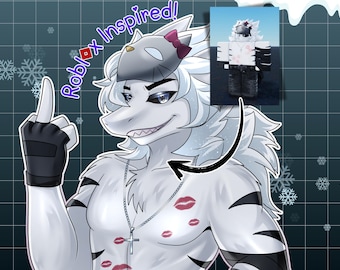 Custom Roblox Avatar Furry Commission | Personalized Furry PFP Icon for OC, VTuber, Gaming, D&D, Couples, Fanart – Digital Art Portrait