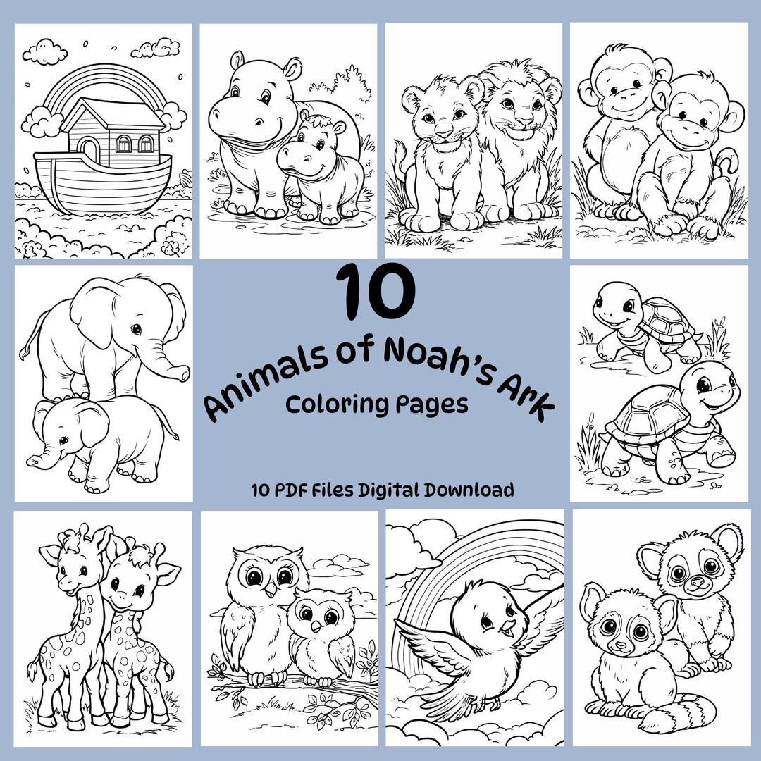10 Noah's Ark Coloring Pages for Kids – Printable Sunday School ...