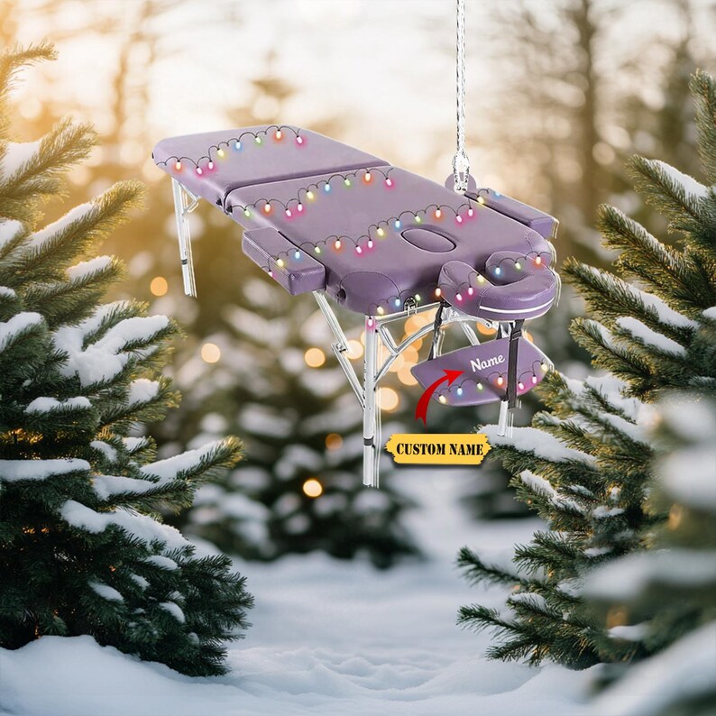 Massage Bed Table Spa Xmas Personalized Ornament 2D, Massage Bed Table