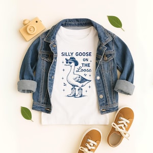 Silly Goose On The Loose Toddler Shirt - Funny Silly Goose Kids Shirt - Funny Goose Kids Shirt - Natural Toddler Shirt, Kids Tee