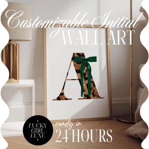 gepersonaliseerde initiaal aangepaste muurkunst universiteitsappartement decor, luipaardprint kunst aan de muur trendy slaapzaalinrichting, gepersonaliseerde afstudeercadeaus