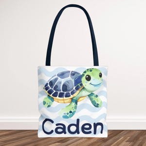 Personalisierte Jungen Schildkröte Strandtasche, Benutzerdefinierte Kinder Sommer Pool Tasche, Jungen Reisetasche mit Namen, Meeresschildkröte / Ozeanliebhaber Geschenk, Jungen Urlaubstasche