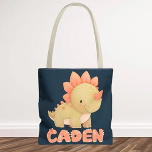 Sac cabas personnalisé dinosaure, cabas préscolaire/garderie/maternelle pour garçons, joli sac cadeau dinosaure, cabas enfant nom personnalisé, cartable tout-petit garçon