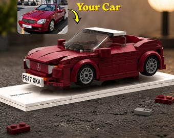 Kit de modelo de figura de ladrillo de coche personalizado, réplica de coche deportivo personalizada, juguete de bloques de construcción