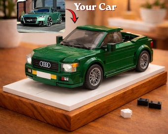 Custom Car Brick Figure Model Kit, Personalized Sports Car Replica, Building Block Toy