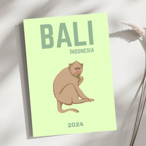 BALI photo book cover template to download and personalise. Front and back cover included on Canva.