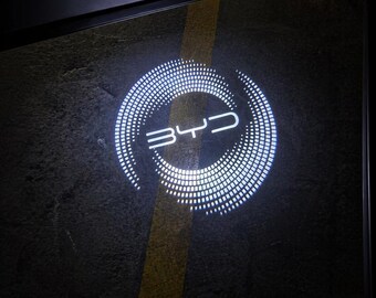 2X Car Led Door Welcome Courtesy Projector Light For BYD - No Fade HD logo
