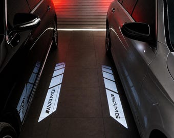 2X Mercedes Benz Rearview Mirror Logo Projector For A C E CLASS CLA GLC