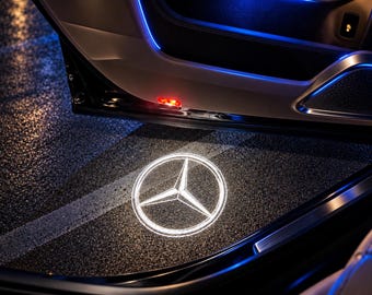 For Mercedes LED Door Logo Projector Lights -ULTRA HD, No Fade, 3 Year Warranty-2pcs-