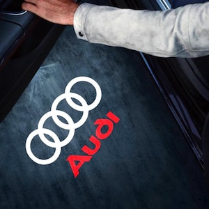 Audi LED Door Logo Projector Lights Plug and Play Ultra Bright 3 Year Warranty