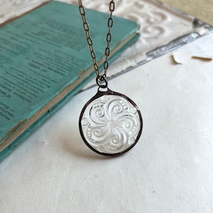 Klarglas Swirl Halskette Glasschmuck