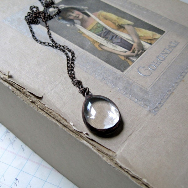 Clear Days Ahead Clear Glass Necklace