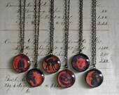 Halloween Necklace Cat Pumpkin Owl Moon