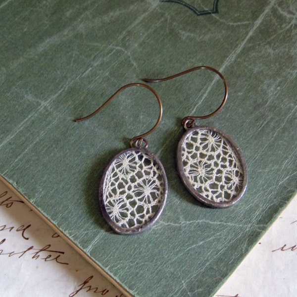 In my Web Lace Earrings Glass Jewelry